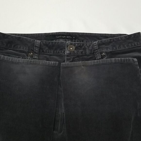 Calvin Klein Jeans Womens 14 Gray Corduroy Pants Straight Leg - Picture 7 of 9
